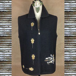 Whales Friends Vintage Wool Novelty Vest